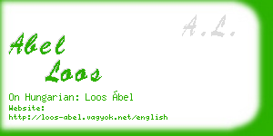 abel loos business card